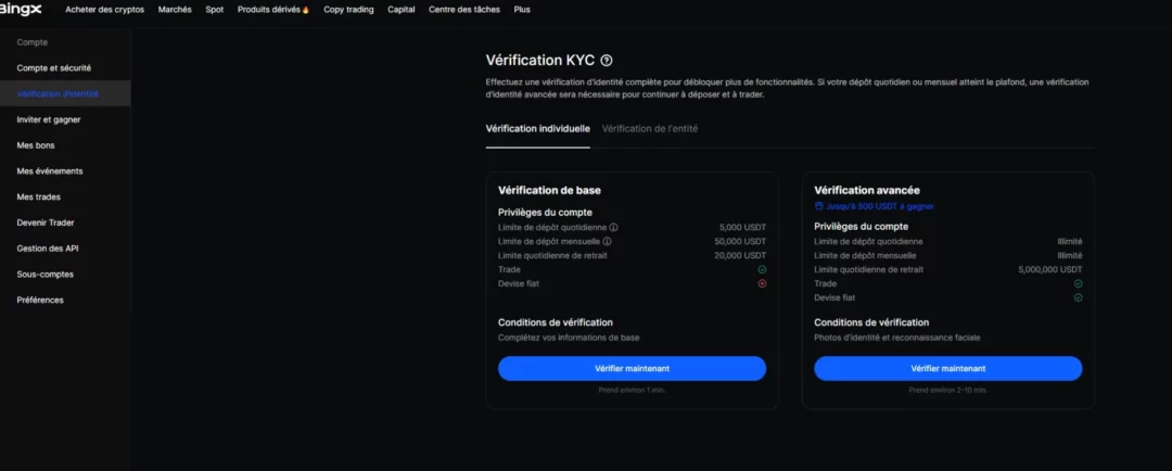 Verification KYC