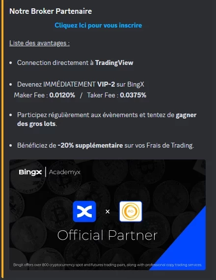 "Programme partenaire broker trading BingX avec avantages VIP