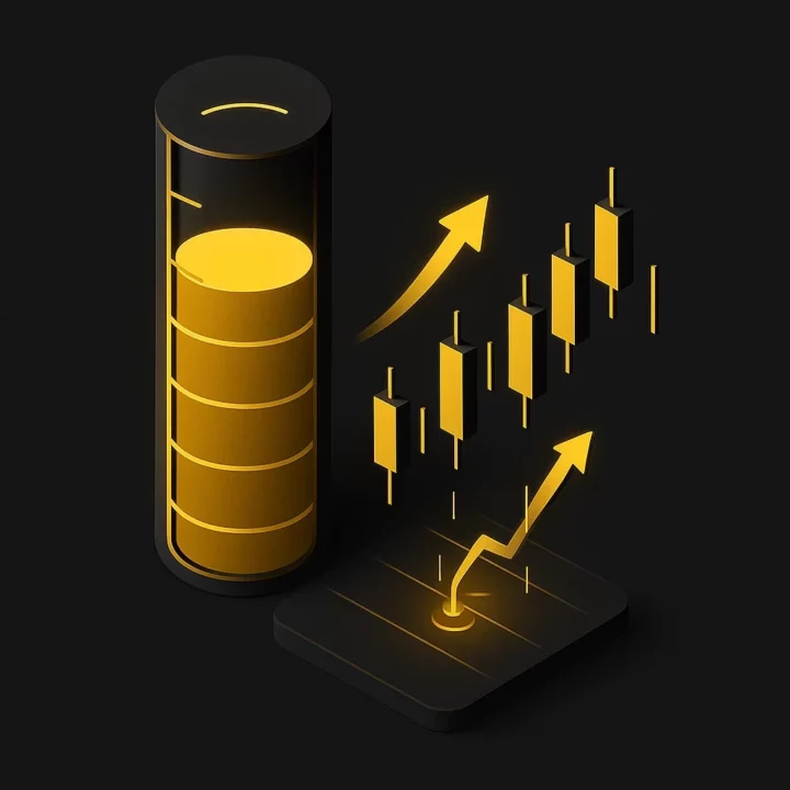 Illustration 3D isométrique de la théorie des liquidités en trading